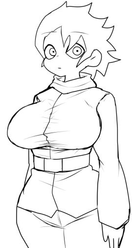 1girls big_breasts blush breasts cleavage clothed clothing enigi09 erika_(enigi09) female female_focus female_only hips oc original original_character tagme thick_thighs wide_hips