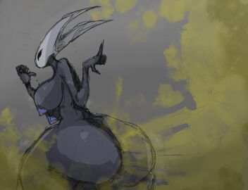 2d ass big_ass big_breasts big_butt big_fart black_body breasts fart fart_cloud fart_fetish farting female female_fart female_only green_fart green_fart_cloud hollow_knight hollow_knight:_silksong hornet_(hollow_knight) insects looking_back looking_back_at_viewer mask naked nipples nonhuman nstar3star nude nude_female simple_background sketch solo sweat sweating thick_ass thick_butt thick_hips thick_thighs thighs wide_hips