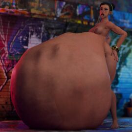 1girls 3d absurd_res absurdres asian asian_female barefoot belly big_belly black_hair bracelet breasts capcom chun-li ear_piercing female female_pred graffiti graffiti_on_wall hair_ribbon hand_on_hip hands_on_hips high_resolution highres huge_belly hyper hyper_belly mass_vore medium_breasts mrweirdworkz multiple_prey nipples nude open_mouth oral_vore same_size_vore skate_park standing street_fighter street_fighter_6 tongue tongue_out vore weirderworkz