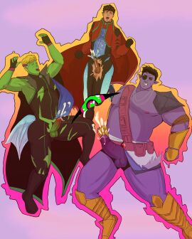 3boys alien balls bara biceps billy_kaplan black_hair blonde_hair canon_couple clothed clothed_male couple cum cumshot dark_hair erection eyepatch eyewear gay_male goebig green_body green_skin hulkling human light-skinned_male light_skin looking_pleasured male male_only male_pubic_hair marvel marvel_comics muscles muscular muscular_male nipples open_mouth pecs penis penis_size_difference pointy_ears princemacs princmacs pubic_hair purple_body purple_skin red_eyes ripped_clothing scars shirtless shirtless_male size_difference smooth_armpits standing standing_position superhero superhero_costume teddy_altman tongue tongue_out trio veiny_penis wiccan wizard yaoi young_avengers