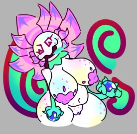 abstract_background ass belly big_breasts bodily_fluids breasts drooling electronic_arts elemental_creature elemental_humanoid female flora_fauna flower flower_creature freckled_breasts freckled_butt freckled_chest freckles freckles_on_belly freckles_on_face freckles_on_shoulders genitals happy humanoid hypnoflower_(pvz) hypnotizing_viewer navel nipples plant plant_humanoid plants_vs._zombies plants_vs_zombies popcap_games poundfulpanda pussy royal_hypno_flower saliva simple_background solo spiral_background spiral_eyes sunflower_(pvz) swirl swirls thick_thighs tongue tongue_out