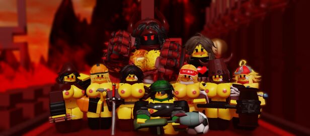 3d 9girls :3 :< :> >:3 areolae armor bandaged_chest bandages banhammer_battler_(the_battle_bricks) big_breasts black_hair blood_stain brat breasts brigand_battler_(the_battle_bricks) brown_hair bucket builder_battler_(the_battle_bricks) cocky cocky_smile crocket_battler_(the_battle_bricks) deathbringer_(the_battle_bricks) demon demon_girl detailed_background dynamite eager eye_patch female female_only football genderswap genderswap_(mtf) gloves hammer hard_hat hell helmet kamikaze_battler_(the_battle_bricks) mountain nipples red_eyes red_sky red_spikes roblox roblox_game robloxian rocket_launcher rule_63 scared scared_expression self_upload shirt shy shy_expression skull soccer_ball soccer_battler_(the_battle_bricks) spikes standing stunner_battler_(the_battle_bricks) sword telamon_battler_(the_battle_bricks) the_battle_bricks tomboy tumore turkey_leg turtleneck visor weapon weapons wompwompsad yellow_body yellow_hair yellow_skin