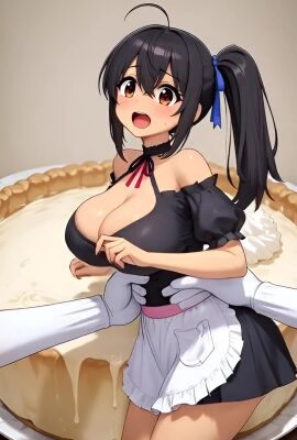 ai_generated animated apron chef cherry grok humiliation tagme tan_body tan_skin video wam