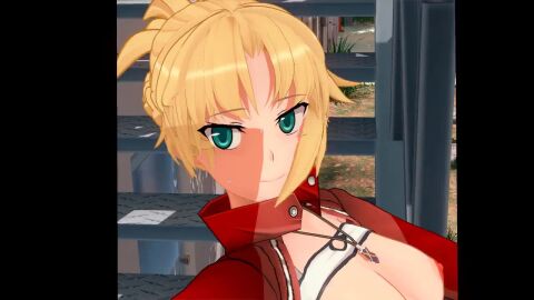 1boy 1girls astolfo_(fate) blonde_hair breasts clothed clothed_sex fate_(series) femboy femboy_on_female internal_cumshot looking_at_viewer mordred_(fate) mordredfans nude nude_female outdoor_nudity outdoor_sex outdoors pink_hair selfie straight tagme vagina vaginal_penetration video