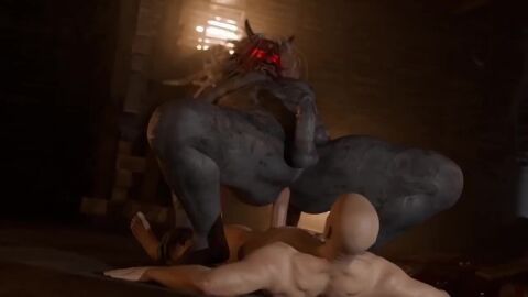anal anal_sex animated bald bara dead_by_daylight gay leche_cremosa male male_only mask masked masked_male muscular muscular_male riding riding_cock riding_dick riding_penis sound tagme the_oni_(dbd) video