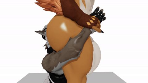 3d animated anthro ass balasu big_ass canid canine canis dominant_male eating_ass felid feline fortnite gay gif grinding grinding_ass grinding_on_face holding_wrists huge_cock male male/male meowtooth penis submissive_male thighs wendell_(fortnite) wolf