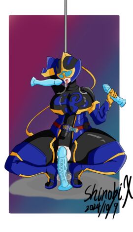 1girls asking_for_sex asking_viewer begging begging_for_sex big_hips big_thighs blue_dildo bodysuit breasts dildo female female_focus female_only heart hearts_around_head helmet kamen_rider kamen_rider_jeanne kamen_rider_revice_(series) large_breasts legs_apart mask masked masked_female open_mouth riding riding_dildo sakura_igarashi sex_toy sex_toys shinobi_x solo solo_female solo_focus spread_legs spreading squatting squatting_cowgirl_position squatting_position thick thick_legs thick_thighs thighhighs thighs tongue tongue_out wide_hips