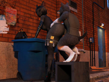 3d absurd_res anal anal_sex anthro ass black_body black_fur bottomwear breasts canid canine canis chadotexas clothing condom condom_decoration condom_skirt detailed_background digital_media_(artwork) domestic_dog female filled_condom fishnet_clothing fishnet_topwear fur genitals gloves hair handwear herding_dog hi_res horizontal_pupils larger_female legwear male male/female mammal miniskirt money money_in_legwear multi_breast nails nipples pasties pastoral_dog penetration penis prostitution public public_sex pupils sex sexual_barrier_device short_hair size_difference skirt small_dom_big_sub smaller_male street tail thigh_highs topwear welsh_corgi wide_hips