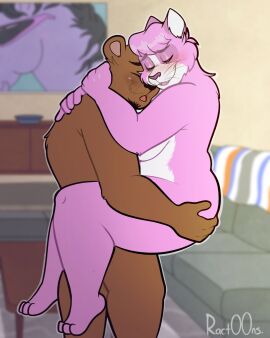 2023 3_toes 4_fingers anthro anthro_on_anthro anthro_penetrated anthro_penetrating anthro_penetrating_anthro artist_name bear bent_arm bent_leg big_breasts biped black_eyebrows black_nose black_whiskers blurred_background blush blush_lines bojack_horseman breasts brown_body brown_fur carpet cheek_tuft closed_eyes countershade_fur countershade_torso countershading cutie_cutie_cupcake digital_drawing_(artwork) digital_media_(artwork) domestic_cat duo elderly_anthro elderly_female embrace eyebrows eyelashes eyelids facial_hair facial_tuft fangs feet felid feline felis female female_penetrated fingers from_front_position fur fur_tuft furniture glistening glistening_body glistening_eyelids glistening_fur goatee hand_on_another's_neck hand_on_neck happy happy_sex head_tuft hi_res holding_partner inside internal_wall interspecies light_body light_fur looking_pleasured male male/female male_penetrating male_penetrating_female mammal mature_anthro mature_female monotone_body monotone_fur netflix nude nude_anthro nude_female nude_male obscured_penetration old open_mouth open_smile outline penetration pink_body pink_eyelids pink_fur pink_inner_ear pink_tongue portrait_(object) prick_ears pseudo_hair pussy ractoons sex side_view smile snout sofa standing standing_sex table tan_wall teeth thick_thighs toes tongue tuft vaginal_penetration wall_(structure) whiskers white_body white_breasts white_countershading white_fur white_inner_ear white_outline