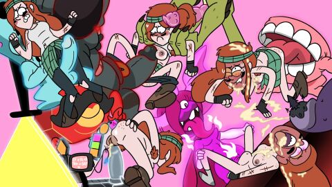 1futa 1girls 1other 8-ball_(gravity_falls) 8boys ambiguous_gender amorphous_shape_(gravity_falls) anal anal_insertion armpit_hair big_penis bill_cipher cum cum_in_mouth disney female futanari gangbang gangrape gravity_falls hectorgon_(gravity_falls) intersex jones_boi keyhole_(gravity_falls) kryptos_(gravity_falls) licking_pussy light-skinned_female light_skin male orange_hair paci-fire penis penis_between_thighs pussy pyronica teeth_(gravity_falls) vagina wendy_corduroy zanthar_(gravity_falls)