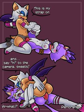 2d 3:4 anal anal_plug anal_sex anthro anus areola arms_tied arms_tied_behind_back ass ass_grab bat blaze_the_cat blush bodily_fluids bondage boots bound breasts butt_grab buttplug buttplug_in_ass buttplug_insertion closed_eyes clothing crouching dialogue digital_media_(artwork) dildo dildo_in_pussy dildo_insertion domestic_cat double_dildo double_penetration duo elbow_gloves english_text felid feline felis female female/female female_penetrated female_penetrating female_penetrating_female footwear from_front_position fur genital_fluids genitals gloves hair hand_on_arm hand_on_ass hand_on_butt hands_behind_back handwear hi_res holding_leg kneeling lipstick looking_at_viewer lying makeup mammal masturbation membrane_(anatomy) membranous_wings mobian mobian_(species) mobian_bat mutual_masturbation mutual_vaginal_penetration narrowed_eyes nipples nude object_in_ass on_back open_mouth penetration pervydoe plug_(sex_toy) plug_insertion purple_body purple_fur pussy pussy_juice_on_dildo recording rope rouge_the_bat sega sex sex_toy sex_toy_in_ass sex_toy_in_pussy sex_toy_insertion shoes simple_background smile sonic_(series) sonic_adventure_2 sonic_the_hedgehog_(series) spread_ass spread_butt spread_legs spreading strap-on strapon strapon_sex tail text toying_partner vaginal_fluids vaginal_masturbation vaginal_penetration wings yuri