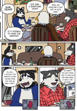 accipitrid accipitriform anthro avian bird canid canine canis clothed clothing comic daddy_kink dialogue digital_media_(artwork) domestic_dog duo eagle english_text family feathery female flaccid fox genitals group hi_res humor husky lgbt love male male/female male/male mammal mature_female nordic_sled_dog penis romantic romantic_couple sagilmito sex simple_background slice_of_life spitz text