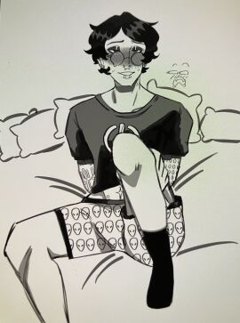 aliens boxers computer date_everything mac_(date_everything) nonbinary piercing piercings