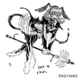 alternate_color alternate_costume alternate_form alternate_weapon black_lips breasts cleavage commentary corruption crossover eastern_and_western_character english_commentary english_text female floating fusion greyscale happy highres holding holding_staff holding_weapon large_breasts lips lipstick looking_to_the_side makeup marvel marvel_comics melia_antiqua monochrome nail_polish nipples parasite parted_lips possessed smile spacen'cakes spider-man_(series) staff symbiote tendril tongue tongue_out venom_(marvel) weapon xenoblade_(series) xenoblade_chronicles xenoblade_chronicles_(series)