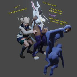 3d ass big_ass blindfold boku_no_hero_academia bondage breasts breeding breeding_slave bunny_ears bunny_girl corruption dark-skinned_female dark_skin female femdom foursome futa_on_female futanari futasub heperson hero_outfit_(mha) heroine himiko_toga impregnation intersex mind_control mirko miruko my_hero_academia nomu noumu_(boku_no_hero_academia) rumi_usagiyama skirt slave tanned_skin thick_thighs thighs toga_himiko usagiyama_rumi