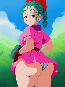 1girls 3rd_party_edit ai_animation ai_generated animated ass_focus bulma_(dragon_ball) dragon_ball dragon_ball_super dragon_ball_z large_ass panties shaking_ass shaking_butt solxam123 teasing_viewer twerking young