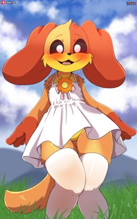 1boy canine critters_(poppy_playtime) crossdressing dancer dogday_(poppy_playtime) furry_only male no_humans poppy_playtime poppy_playtime_(chapter_3) smiling_critters solo