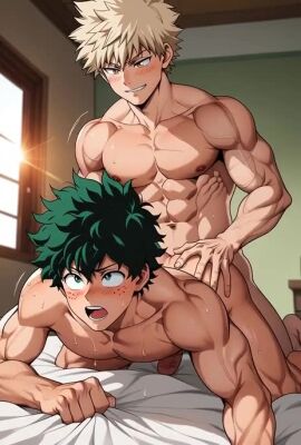 ai_generated animated cum_in_ass cum_inside gay gay_sex izuku_midoriya katsuki_bakugou male male_focus male_only moaning muscular muscular_male my_hero_academia pubic_hair sound spicyai sweat tagme video yaoi