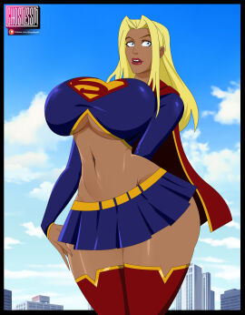 1girls alien alien_girl alien_humanoid alien_look_like_human ass athletic athletic_female big_ass big_breasts blonde_hair blue_eyes blue_shirt breasts bust busty chest cleavage curvaceous curvy curvy_female curvy_figure dc dc_comics digital_drawing_(artwork) digital_media_(artwork) female female_focus fit fit_female ghostlessm hero heroine hips hourglass_figure huge_ass huge_breasts human humanoid kara_danvers kara_zor-el kryptonian large_ass large_breasts legs light-skinned_female light_skin patreon_logo patreon_username pixiv red_skirt signature slim_waist supergirl supergirl_(series) superhero superheroine superman_(series) text thick thick_hips thick_legs thick_thighs thighs voluptuous voluptuous_female waist wide_hips
