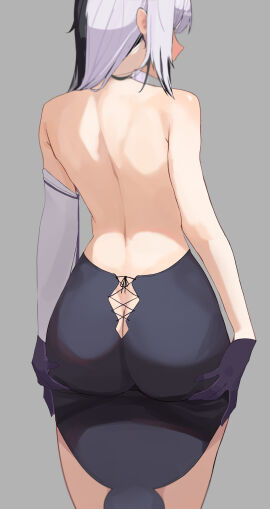 1girls ass ass_crack back_view butt_crack cosplay female hololive hololive_english hololive_english_-advent- ku_roiko roikopi shiori_novella virtual_youtuber