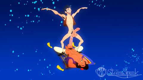 2d 2d_animation aladdin aladdin_(character) anal anal_sex animated ass balls big_balls big_penis clothing crossover cum disney dr._steamspunk erection gay_anal gay_sex male male_nipples male_only male_penetrated male_penetrating_male muscular muscular_male nipples penetration penis riding_penis sex the_road_to_el_dorado tulio_(the_road_to_el_dorado)