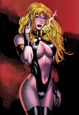 1girls armwear artist_request big_breasts bikini black_clothing black_sling_bikini blonde_hair bracelet breasts cigarette cigarette_in_mouth clothed clothed_female curvy curvy_body curvy_female curvy_figure draculina_(dynamite_comics) dynamite_comics female female_only highleg_leotard large_breasts leotard light-skinned_female light_skin long_hair looking_at_viewer navel o-ring o-ring_bikini revealing_clothes skimpy_clothes sling_bikini smoke smoking solo solo_female solo_focus standing two-tone_background vampire vampire_girl vampirella_(series)