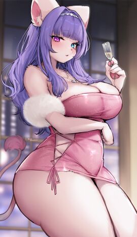 big_breasts breasts female furry heterochromia suurin_(ksyaro) tagme thick_thighs wide_hips