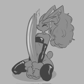 1:1 1boy 2023 anthro armwear balls big_balls big_penis black_arm_warmers black_clothing black_legwear black_thigh_highs bodily_fluids buddycanary clothed clothing digital_media_(artwork) dripping eyelashes female femboy feminine_male furry genital_fluids genitals girly hi_res huge_cock huge_penis humanoid_genitalia humanoid_penis hung_femboy hung_trap hyper hyper_genitalia hyper_penis legwear lopunny male male_lopunny male_only milo_(evilpenislair) monochrome nintendo penis pokemon pokemon_(species) pokémon_(species) precum precum_drip simple_background skimpy solo thigh_highs trap