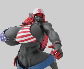 big_breasts breasts cleavage female furry huge_breasts muscular muscular_female oleanderin pokemon pokemon_(species) tagme thick_thighs wide_hips zoroark zoroark_(bom39)