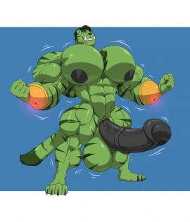 1boy abs balls bara big_balls big_chest big_pecs big_penis erect_penis erection genital_growth horsecock huge_balls huge_chest huge_cock huge_pecs kartos male male_only muscle_growth muscles muscular muscular_chest muscular_male orc penis penis_growth penis_veins solo solo_male tiger transformation veiny_penis yaoi