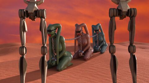 3d 3girls alien alien_girl alien_humanoid android b1_battle_droid bad_end ball_gag barefoot battle_droid blindfold blue_skin captured chained chains coffle defaultusername defeated desert droid_(star_wars) enslaved female femsub gagged green_skin imprisoned kneeling linked_collar magenta_skin multiple_females multiple_girls multiple_subs naked nude nude_female original_characters prisoner slave slave_raid star_wars submissive_female twi'lek