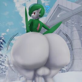1boy 3d ? ass ass_bigger_than_head ass_focus balls behind_view big_ass big_balls big_butt big_penis bubble_ass bubble_butt curvaceous curvy curvy_figure femboy gallade game_freak girly huge_ass huge_balls looking_back male male_only nintendo nude oakensfm penis pokemon pokemon_(species) red_eyes solo solo_male thick_thighs voluptuous voluptuous_male woodworksfm