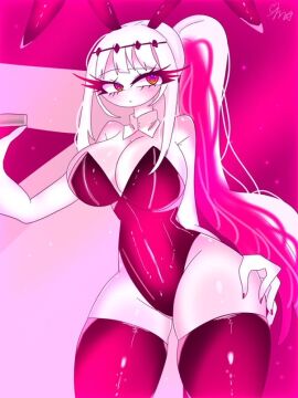 1girls bunny_ears bunnysuit female fnf_entity friday_night_funkin long_hair looking_at_viewer mooomu22 nikusa_(sugarratio) solo solo_female solo_focus tagme white_body