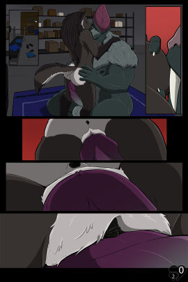 2:3 5_fingers anthro anthro_on_anthro anthro_penetrated anthro_penetrating anthro_penetrating_anthro anus ass balls bat big_balls big_penis black_body black_fur black_hair black_nose breast_play breast_sucking breasts canid canine canis clitoral_hood clitoris closed_eyes clothing comic discarded_clothing duo fangs female female_penetrated fingers french_kissing fur genitals grey_body grey_fur hair hand_on_ass hand_on_butt hand_on_shoulder hi_res humanoid_hands kissing larger_male male male/female male_penetrating male_penetrating_female mammal muscular muscular_anthro muscular_male nexus nipples nude page_number pecs penetration penile penile_penetration penis penis_in_pussy pussy sex silver_(killerwolf1020) size_difference smaller_female smaller_penetrated solano sucking teeth vaginal_penetration wolf