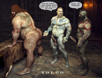 3boys 3d age_difference ass bald bald_male baldur_(god_of_war) bara beard big_ass big_butt brother brothers completely_naked completely_nude facial_hair fat_ass fat_butt fat_male gay ginger ginger_hair god_of_war group_sex hairy hairy_ass hairy_chest hairy_legs hairy_male huge_ass huge_butt incest kratos large_ass large_butt long_hair male male/male male_only massive_ass massive_butt multiple_boys multiple_males muscles muscular muscular_arms muscular_ass muscular_male naked naked_male nude nude_male obese obese_male old_male older_male older_male_and_younger_male red_hair size_difference thick_ass thick_butt thick_thighs thor_(god_of_war) threesome yaoi yolco