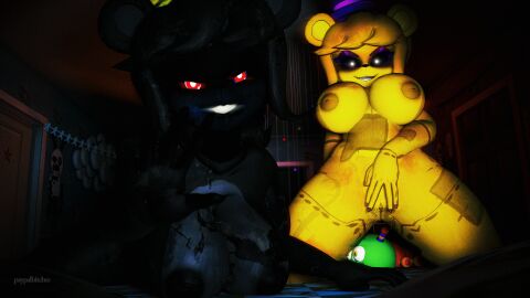 2girls 3d 3d_(artwork) animatronic areola areolae bedroom big_breasts black_areola black_body black_fur black_sclera breasts drool drooling fazclaire's_nightclub female female_only five_nights_at_freddy's five_nights_at_freddy's_4 garry's_mod ghost ghost_girl glowing_eyes golden_freddy_(fnaf) golden_fredina_(cally3d) grin hi_res highres hips huge_breasts imminent_rape imminent_sex kneeling looking_at_viewer naked nightmare_(fnaf) nude paypalbitches presenting presenting_pussy pussy pussy_juice pussy_juice_drip pussy_juice_string pussy_lips reaching_out reaching_towards_viewer red_eyes robot saliva smile spread_pussy spreading thick_thighs thighs type_0 watermark wet wet_body wet_skin white_eyes wide_hips yellow_areola yellow_body yellow_fur