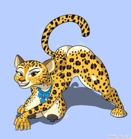 1girls ass big_ass big_breasts big_butt big_nipples big_thighs breasts brown_eyes busty busty_female dreamworks feline female female_focus female_only fur gia_the_jaguar huge_ass huge_breasts jaguar looking_at_viewer madagascar_(series) mammal necklace nipples sexy sexy_body sexy_pose smile tagme tail thighs unknowndraw6798 yellow_fur