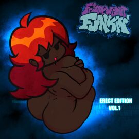 1girls african_female ass big_ass breasts chunkiroll completely_nude completely_nude_female covering dark-skinned_female ebony edit female female_only friday_night_funkin girlfriend_(friday_night_funkin) long_hair looking_at_viewer naked naked_female nude nude_female race_edit race_swap solo solo_female tagme