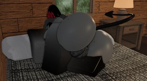 1girls 3d ass ass_focus big_ass demon demon_girl female female_only hairy_pussy lampshaderr34 puffy_pussy pussy roblox robloxian sleeping tagme vagina