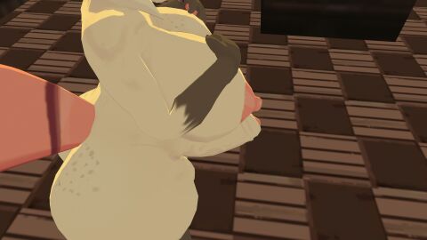 3d anthro atlyss big_breasts big_penis breasts female furry furry_female futa_only futanari intersex penis sally_(atlyss) self_upload side_view video_game_character vrchat vrchat_avatar