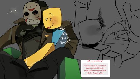 ... 2boys blocky_body blush cunnilingus cuntboy cuntboy/male english_text fingering forsaken_(roblox) gay intersex jason_(forsaken) jason_voorhees male mastectomy_scar noob_(roblox) request roblox roblox_game robloxian sabobond strawpage_request tagme text yaoi