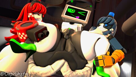 2futas 3d 3d_model anal anal_penetration anal_sex anthro anus ass balls big_ass big_butt blue_team_(team_fortress_2) breasts clothing crouching digital_media_(artwork) double_penetration femboy footwear futa_on_male futa_penetrating futa_penetrating_male futanari genitals group hi_res high_heels huge_ass huge_butt humanoid intersex intersex/male long_penis machine male male_penetrated mimi_sentry ok_bruh omegatronic penetration penis puffy_anus red_team_(team_fortress_2) robot robot_boy robot_futa robot_humanoid sentry_(team_fortress_2) sentry_turret size_difference small_penis source_filmmaker_(artwork) team_fortress_2 tf2 thick_thighs trio valve valve_(company)