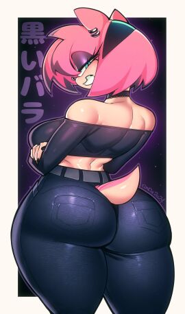 1girls amy_rose anthro ass big_ass big_breasts big_butt breasts busty choker clothed collar ear_piercing earrings fat_ass female female_only fully_clothed furry gofa huge_ass huge_butt large_ass large_breasts large_butt makeup mobian_(species) piercing piercings png_version_available sega solo sonic_(series) sonic_the_hedgehog_(series) tagme tail thick thick_ass thick_thighs thighs tight_clothes tight_clothing tight_pants tights