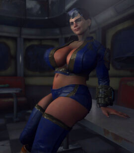 Rule 34 - 1girls 3d big breasts black hair breasts chubby fallout