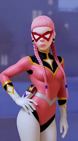 3on3freestyle ai_generated cindy kinky latex latex_clothing petite petite_body petite_breasts petite_female petite_tits pink_body pink_hair sexy sexy_body sexy_pose skin_tight skin_tight_outfit supergirl superhero superheroine tagme video