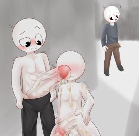 balls cum cute cutetory gay huge_cock hyper hyper_balls hyper_penis male male_only non-human penis stickman