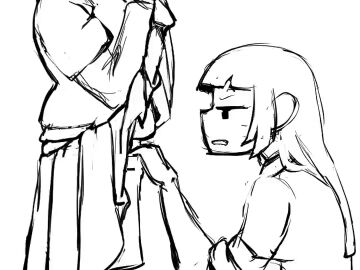 2025 2girls animated baecohn balls big_penis breasts cock_shock delayed_reaction dickgirl duo erection female futanari gif gynomorph looking_at_penis pants_pull penis pulling_down_pants raised_skirt side_view sketch skirt surprised