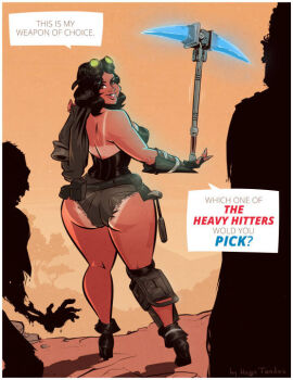 1girls ass bbw big_ass big_butt chubby_female constructor_penny fat fat_ass fat_butt female fortnite fortnite:_battle_royale fortnite:_save_the_world hugotendaz looking_at_viewer overweight_female penny_(fortnite) shorts skimpy_clothes talking_to_viewer tan tan_line tan_lines tanline tanned tanned_female tanned_skin thick_ass thick_thighs