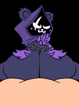 1boy 1girls 3:4 animated beat_banger black_fur female female_focus fortnite fortnite:_battle_royale looping_animation male purple_fur raven_team_leader screen_face transparent_background vertical_video