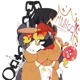 ass bara big_ass big_breasts bottomless_male breasts cody_(dandy's_world_modded) dandy's_world male male_only male_pregnancy nugget_(dandy's_world_modded) passive_male pregnancy pregnant pregnant_male top_male top_man yaoi